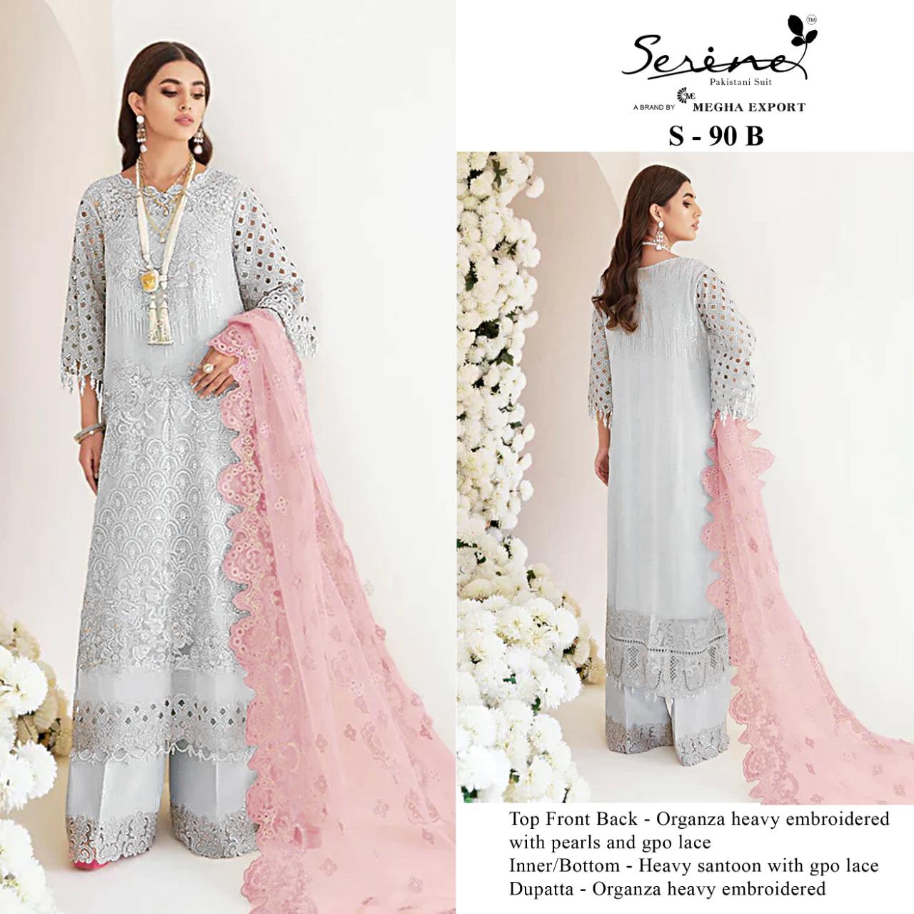 Serene S 90 Ethnic Wear Embroidery Work Wholesale Pakistani Salwar Suit
